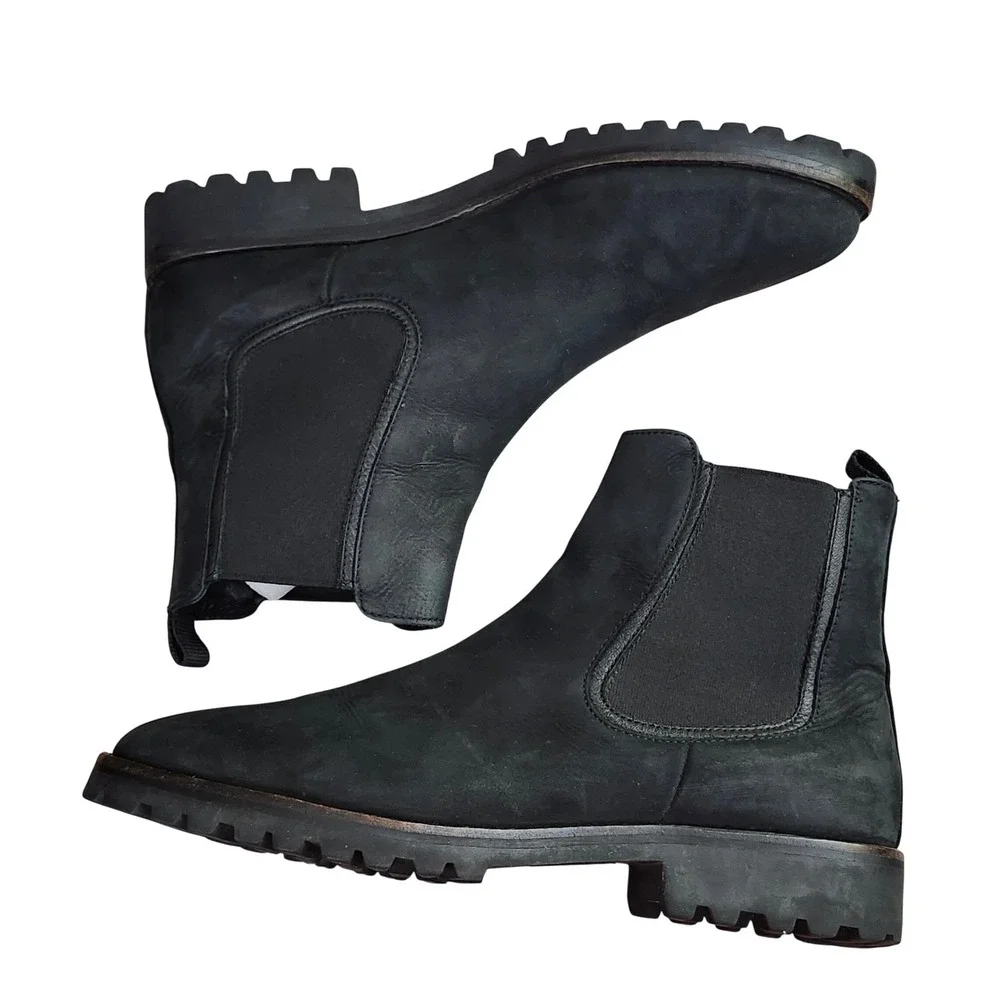 Thursday Boot‎ Co Legend Chelsea Boots Matte Black Rugged Slip-on Womens 12 Lug